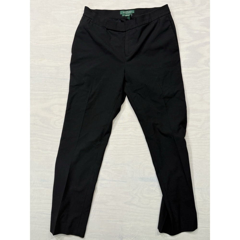Ralph Lauren Petite Dress Pants Trousers 4P Black  Cameron Olympic Spsonsor LRL